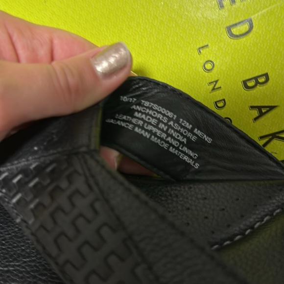 TOMMY BAHAMA “Anchors Ashore” Leather Black Men’s Sandals - Picture 11 of 11